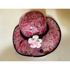MURANO MILLEFIORI HAND BLOWN GLASS HAT